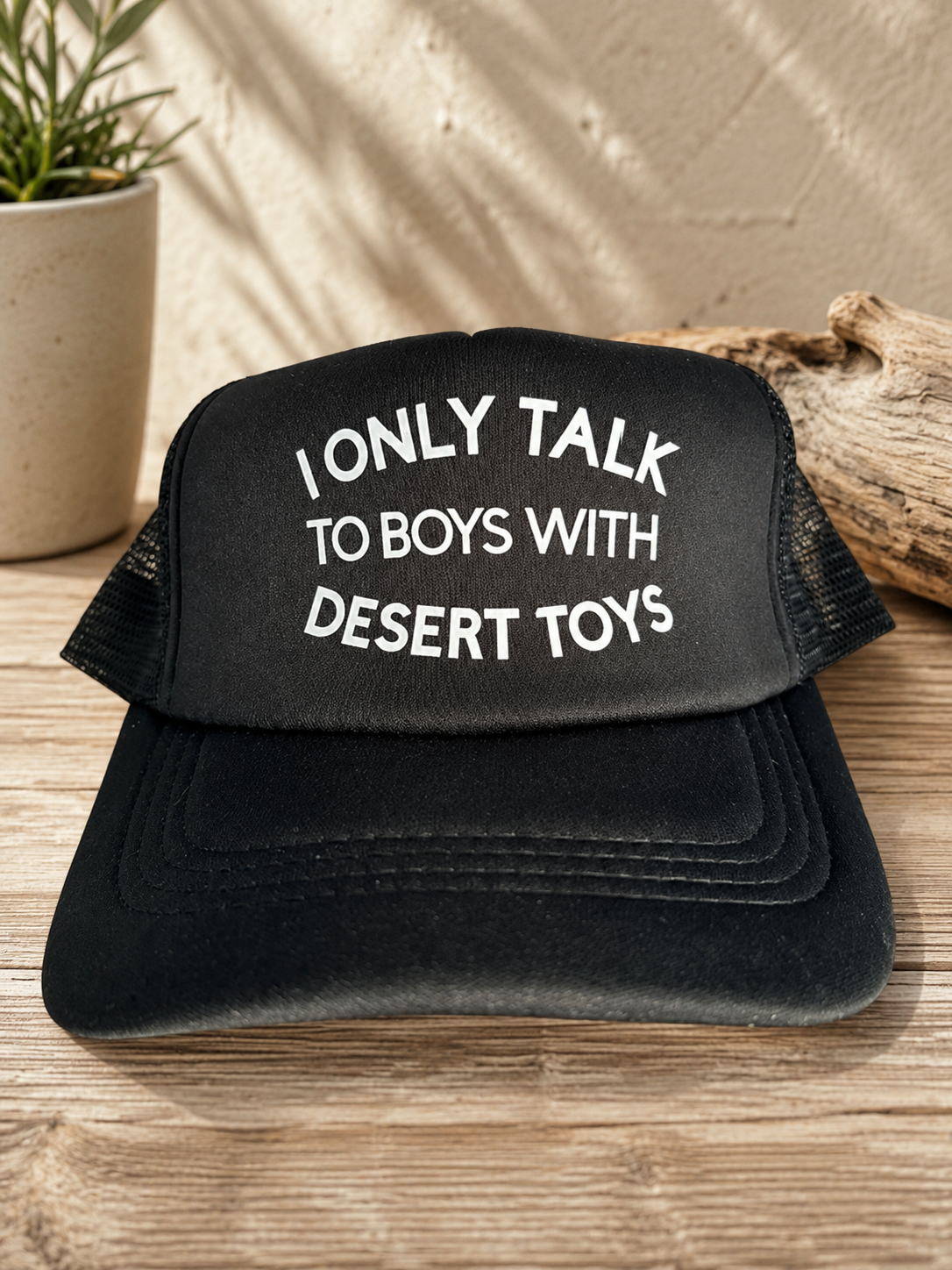 I Only Talk To Boys With Desert Toys (White) - Minor Cosmetic Imperfection