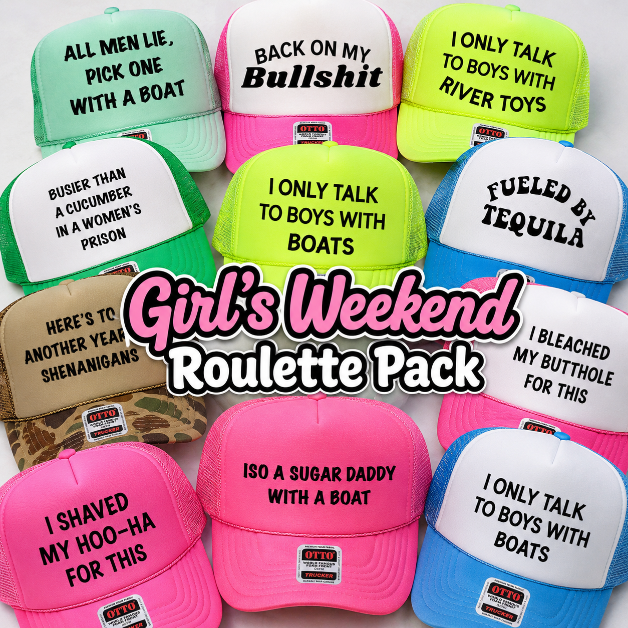 Girls Weekend Truck Hat Roulette Pack