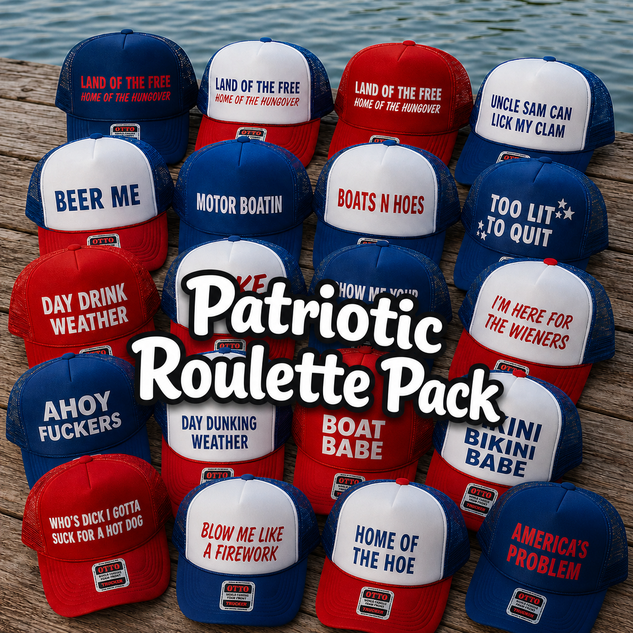 Patriotic Truck Hat Roulette Pack