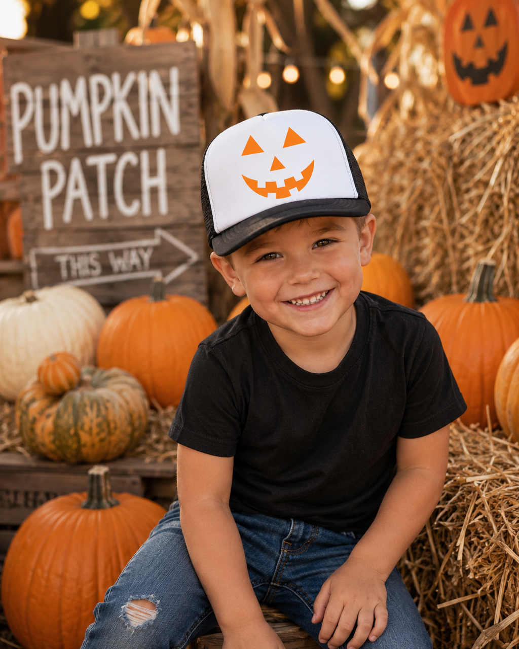 Jack-o-Lantern Hat - Youth