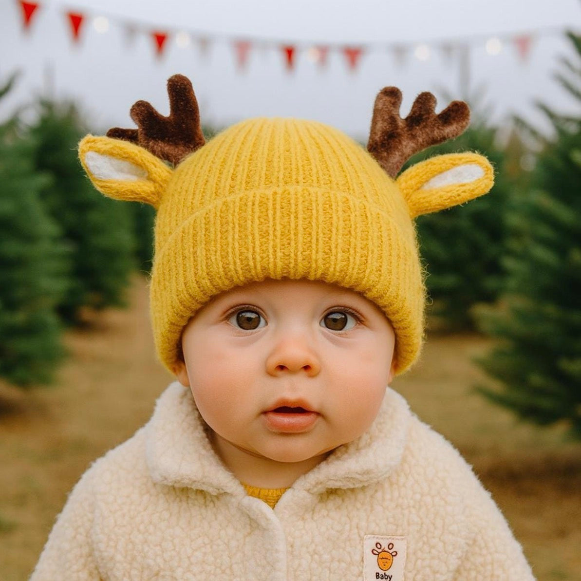 Reindeer Beanie - 0-4 yrs