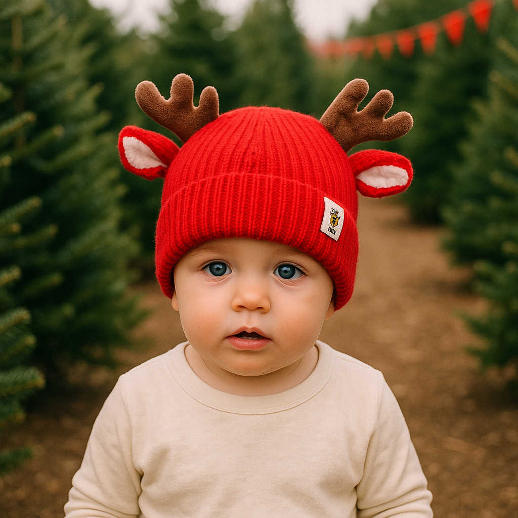 Reindeer Beanie - 0-4 yrs